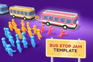 Mobile Game Source Code - Bus Stop Jam Template + Editor-Provide massive commercial game source code with available source code