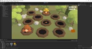 Unity Whac-A-Mole Casual Mini-Game Source Code C# Complete Project Template-Provide massive commercial game source code with available source code